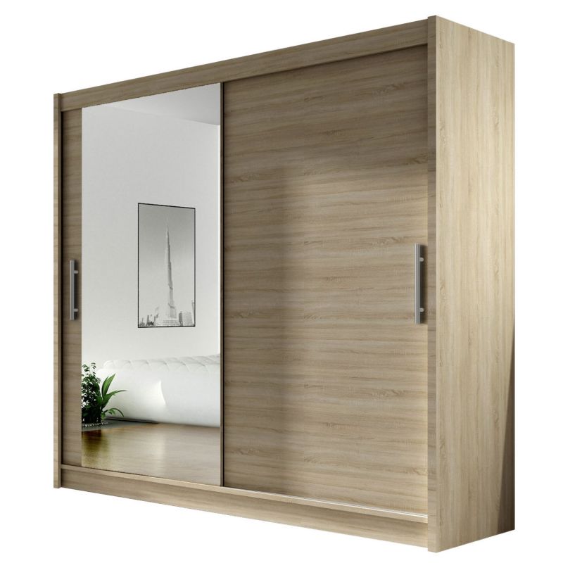 Szafa MIRJAN 24 z drzwiami przesuwnymi London VI dąb sonoma/lustro 1 szt.