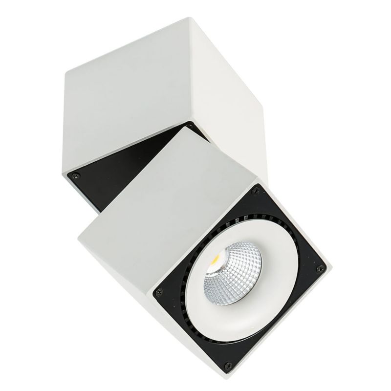 Spot oprawa sufitowa Italux Sevilla biało-czarny LED 28W 3000K 2350lm IP20 wym: 10 x 10 cm aluminium - 1 szt.