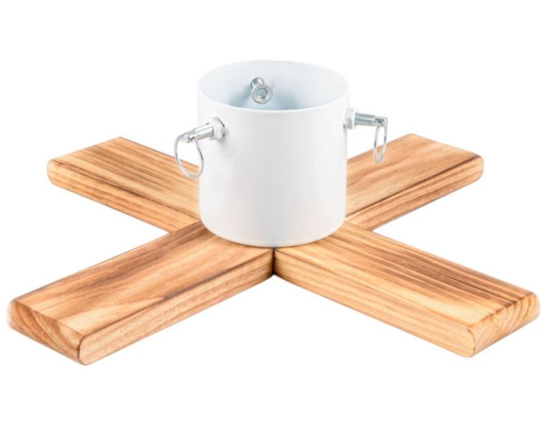 Stojak pod choinkę żywą COIL drewniany metalowy biały ozdobny 1 szt.