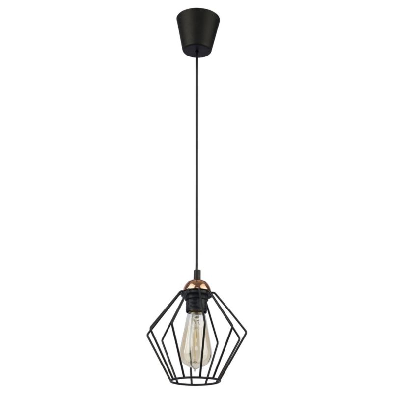 Lampa sufitowa TK-Lighting Galaxy czarno-miedziana wym: 165 x 18,5 x 18,5 cm 1xE27 x metal 1 szt.