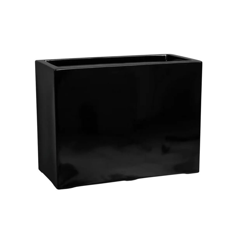 Doniczka Lechuza Z Włókna Szklanego Na Taras Do Domu D934D Czarny Połysk 1 szt