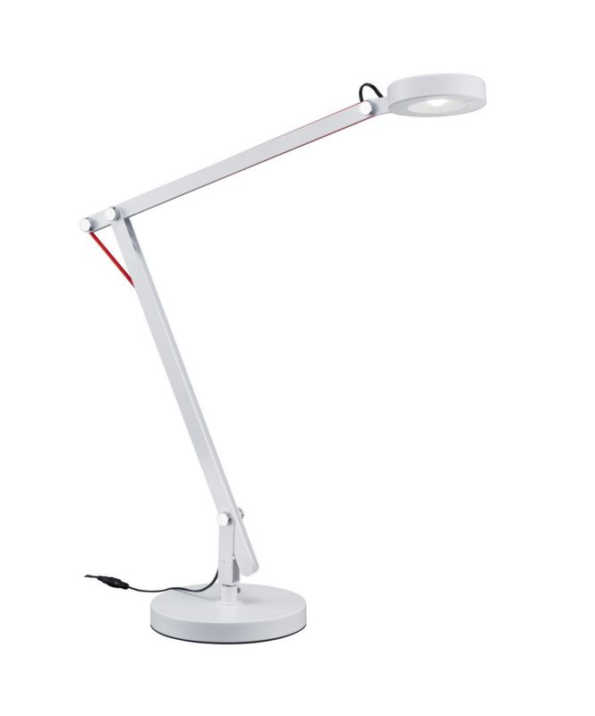 Lampa biurkowa Trio Amsterdam biała LED 5W 3000K 500lm IP20 wym: 90 x 18 x 18 cm metal - 1 szt.