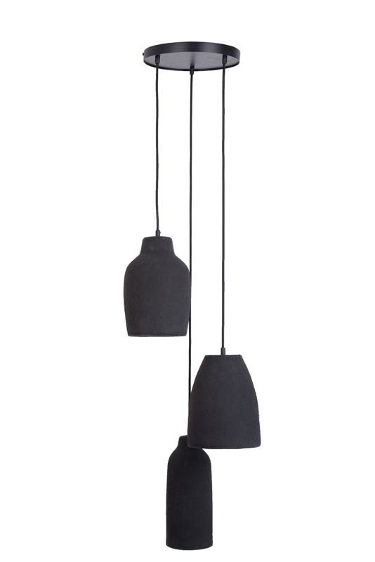 Lampa wisząca Sigma Lighting Nora czarna wym: 120 x 41 x 41 cm 3xE27 x 1 szt.