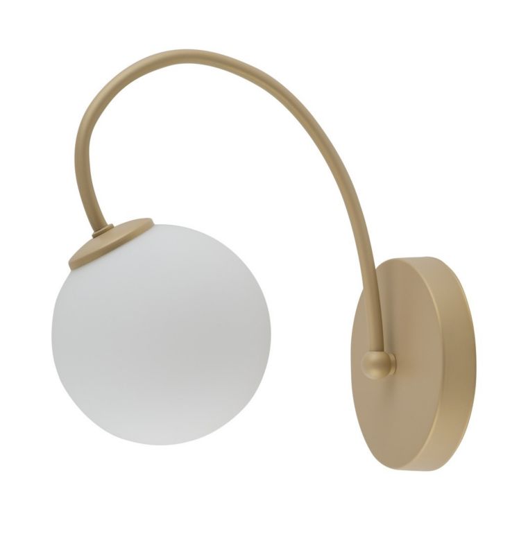 Kinkiet ścienny Sigma Lighting Velvet złoty beo-biały styl minimalistyczny 1 x G9 x IP20 wym: 25 x 24 x 14 cm - 1 szt.