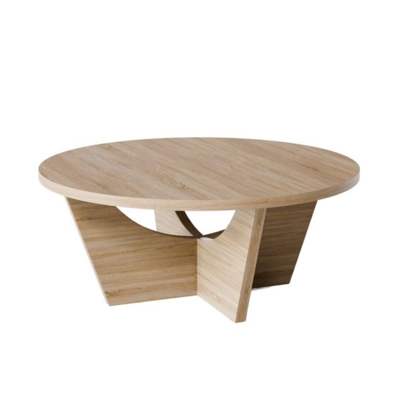 Stolik kawowy KOLM okrągły fi 90 cm TORI Dąb Sonoma 1szt.