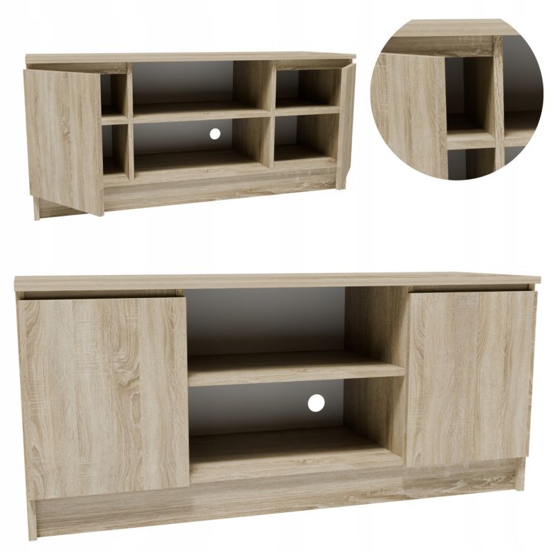 Szafka rtv Matkam 2D1P140SON stolik pod telewizor dąb sonoma 1 szt.