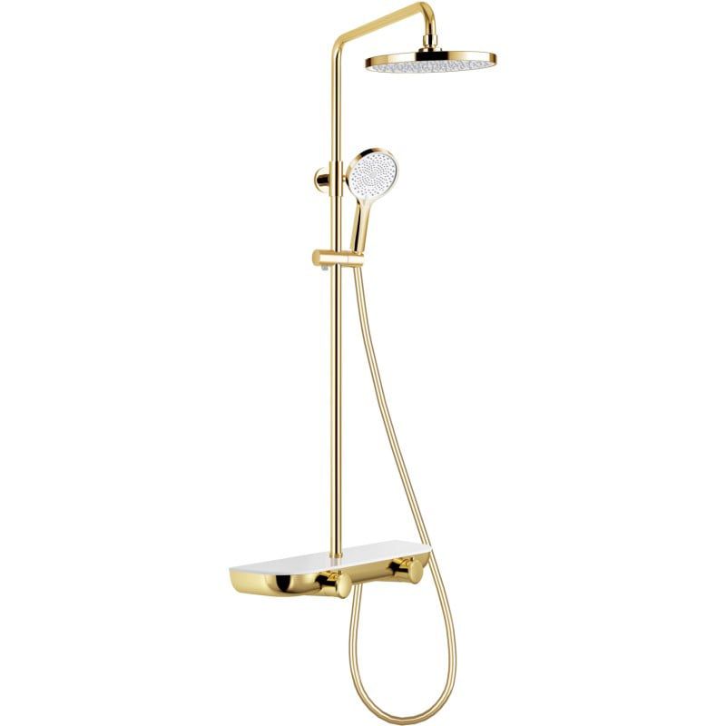 Zestaw prysznicowy natynkowy Mexen Axis złoty/biały 1 szt.