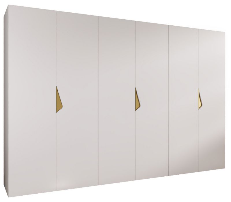 Szafa uchylna otwierana Abiks SANDI 1 300 (3x100) wys 202 cm Biały + Złoty 1 szt