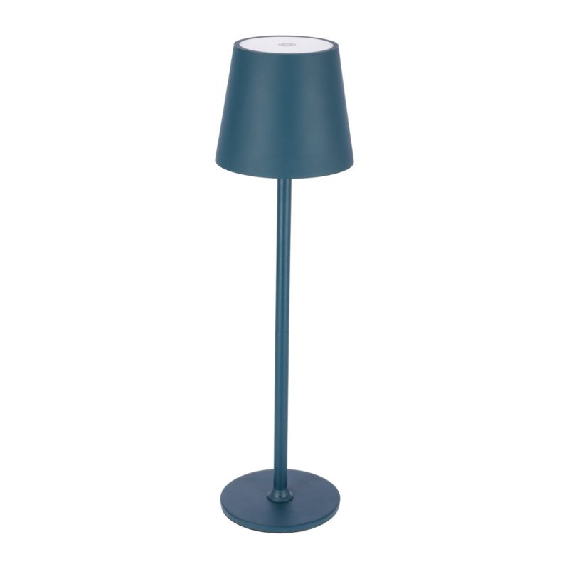 Lampa LED stołowa JUMI 38,5 cm BEZPRZEWODOWA 3 tryby dotykowa lampka NOCNA usb-c niebieska 1 szt.