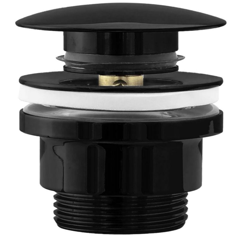 Korek Uniwersalny Umywalkowy Rea Klik-Klak Metaliczny Czarny 6,4X6,4X13Cm 1 Szt