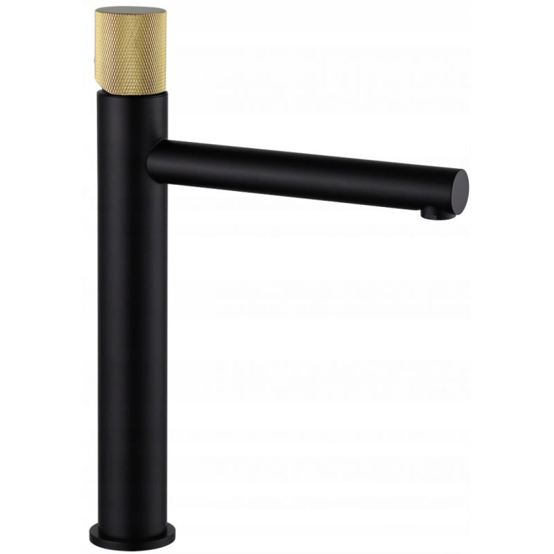 Bateria umywalkowa wysoka Mexen Elba One czarno/złota 29,5 cm 1 szt.