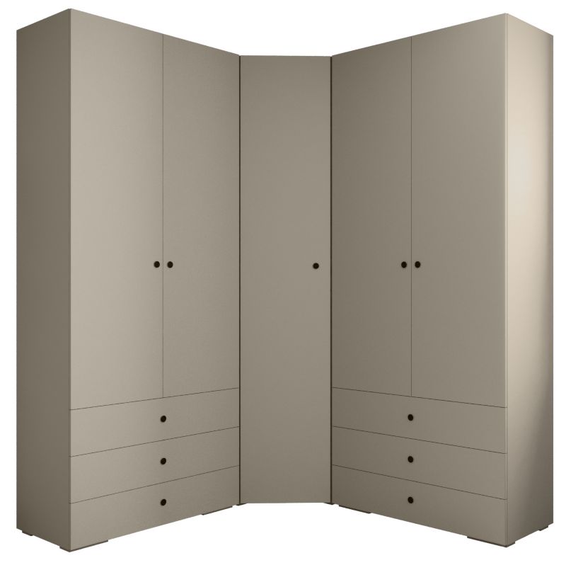 Garderoba wysoka do przedpokoju Abiks INOVA 2 Z7 kaszmir+czarny 1 szt.