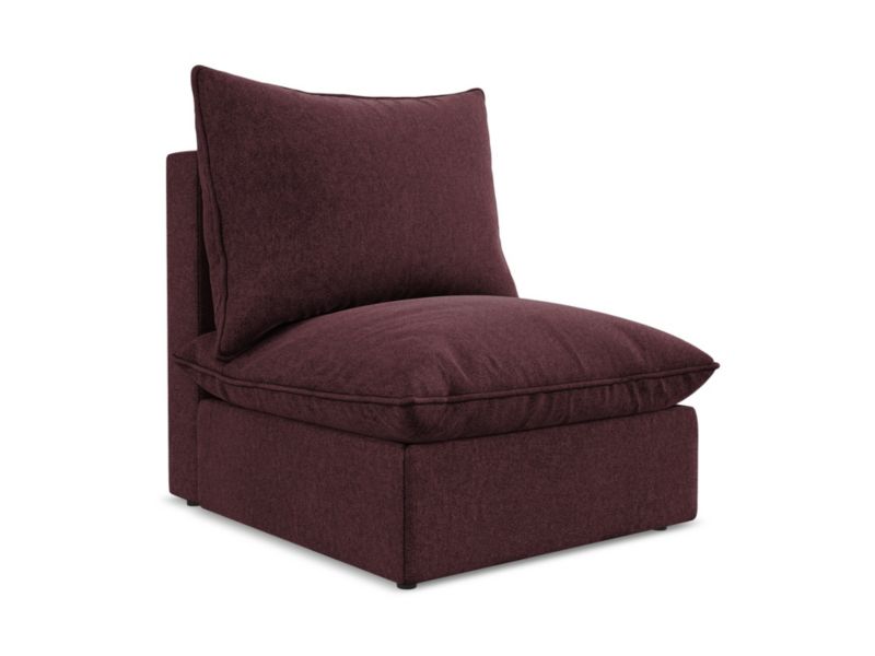 Moduł LaMiaSofa RAVENNA z tkaniny welwetowej 75x90 cm burgundowy 1 szt.