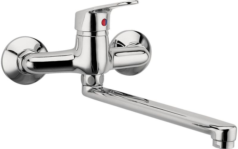 Bateria kuchenna ścienna Ferro Smile chrom obrotowa wylewka 1 szt.