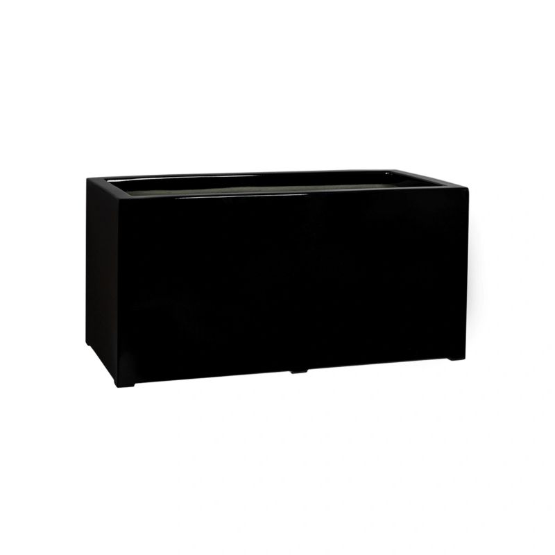 Doniczka Lechuza Z Włókna Szklanego Na Taras Do Domu D913C Czarny Połysk 1 szt