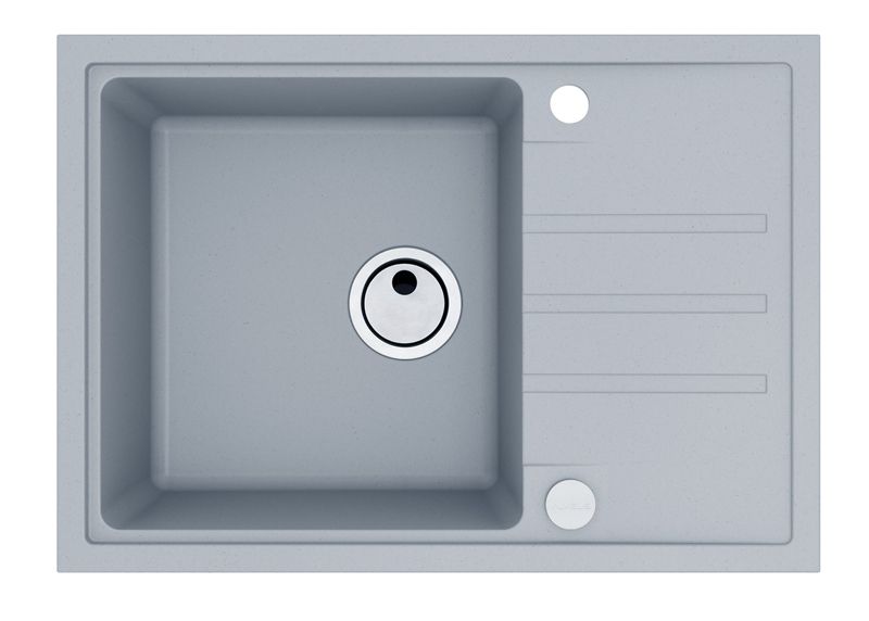 Zlewozmywak granitowy Alveus Intermezzo 40 kol. 04 steel (68x48) 1-komorowy 1szt.