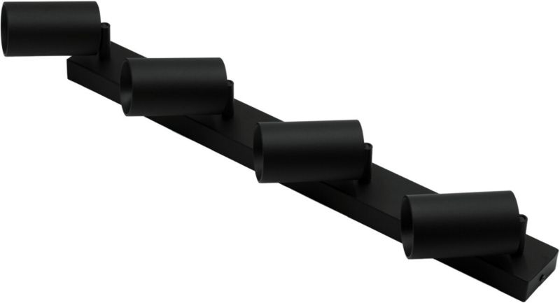 Lampa sufitowa IdeaLED Qualis czarna Listwa z lampami 4 x GU10 x 40W wym: 59 x 6 cm - 1 szt.