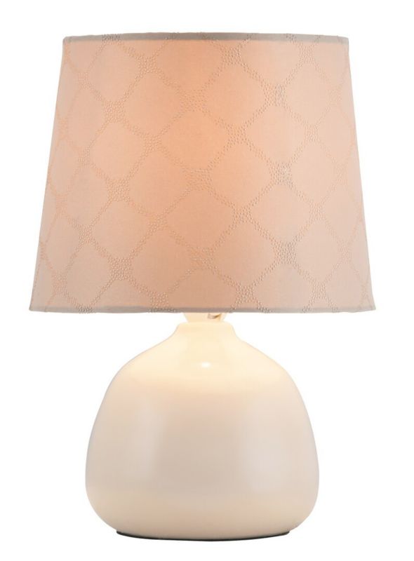 Lampa stołowa Rabalux Ellie beżowa 1 x E14 x 40W IP20 wym: 26 x 18 x 18 cm ceramika - 1 szt.