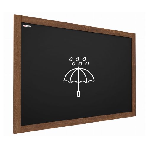 Tablica kredowa wodoodporna 120x90 cm ALLboards rama drewniana klasyczny brąz 1 szt.