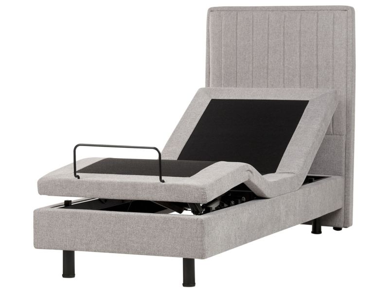 Łóżko regulowane Duke ii 80 x 200 cm Jasnoszary 1 szt.