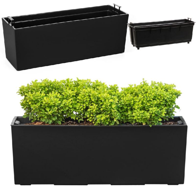 Kwietnik BEGONIA 190x560 - czarny LA556-04 Lamela