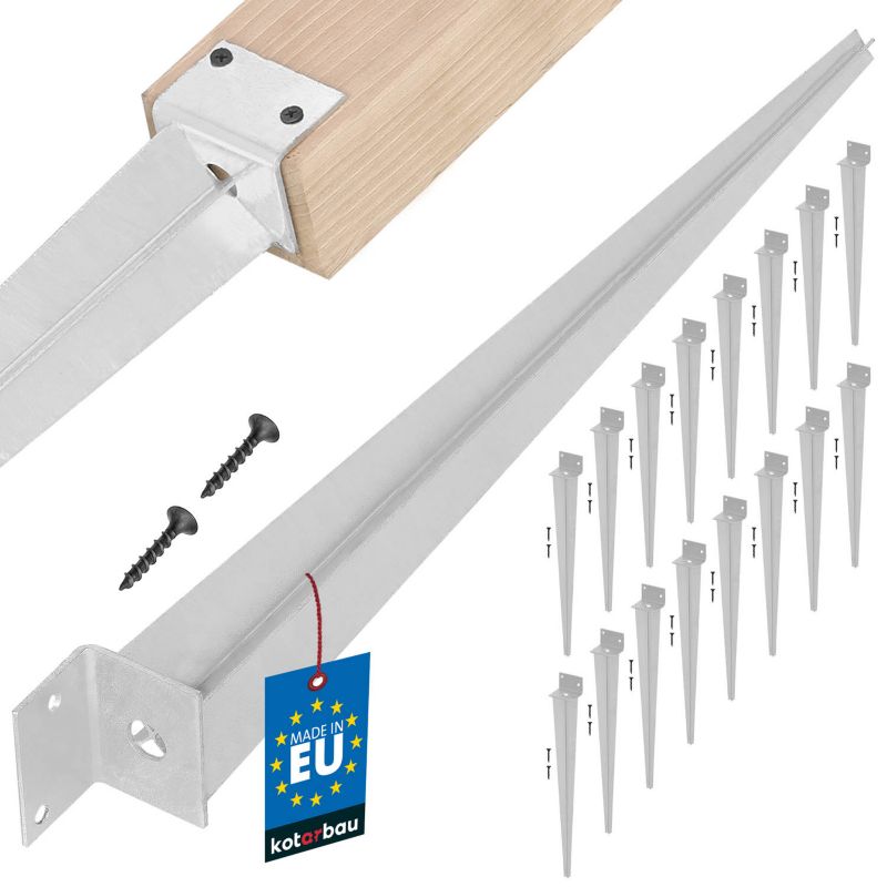 Podstawa słupa KOTARBAU wbijana kotwa wspornik typ l 500 mm 16 szt.