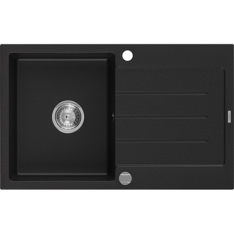 Zlewozmywak wpuszczany Mexen Bruno 1-komorowy czarny nakrapiany 795 x 495 mm - 6513791010-76 1 szt.