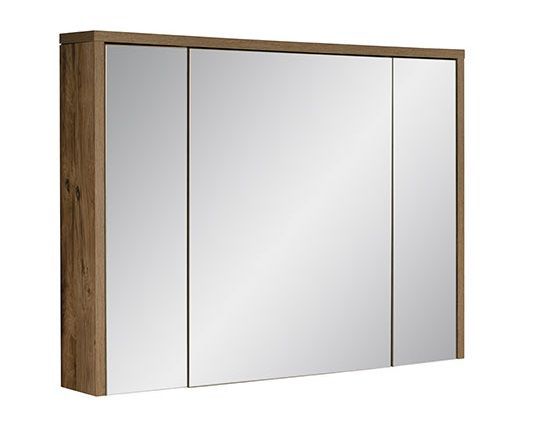 Szafka Comad łazienkowa HAMPTON CONCRETE 84-100 100 cm ciemny beton/dąb z lustrem 1 szt