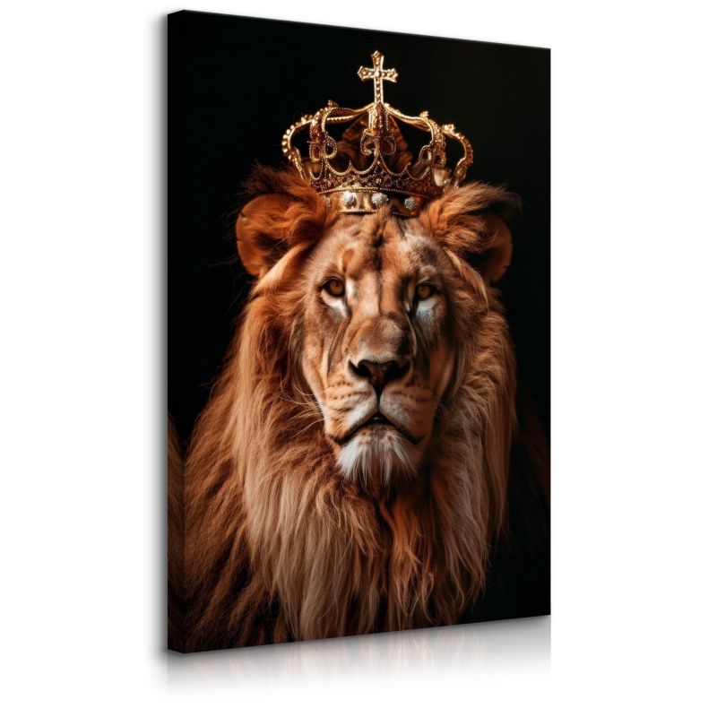 Obraz Muralo Lew W Koronie Styl Glamour 60x90 cm 1 szt.