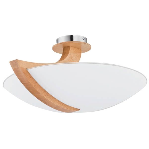 Lampa sufitowa wisząca Alfa Calmi 0585 jasne drewno-chromowana 54 cm szerokości 3xE14 x 10W 1 szt.