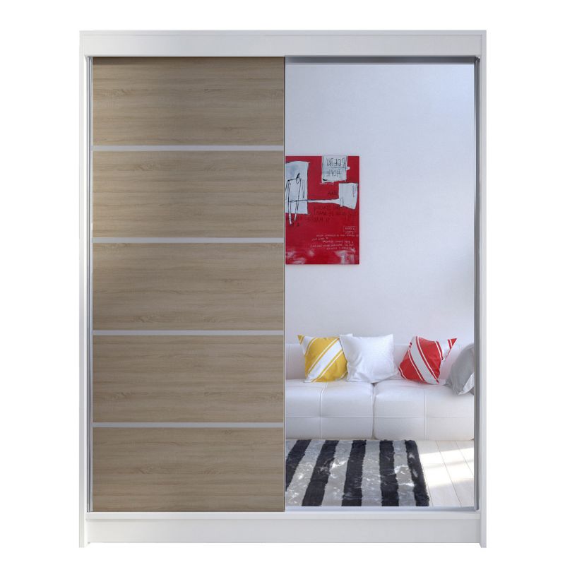 Szafa MIRJAN 24 z drzwiami przesuwnymi Camino III biały/dąb sonoma 1 szt.