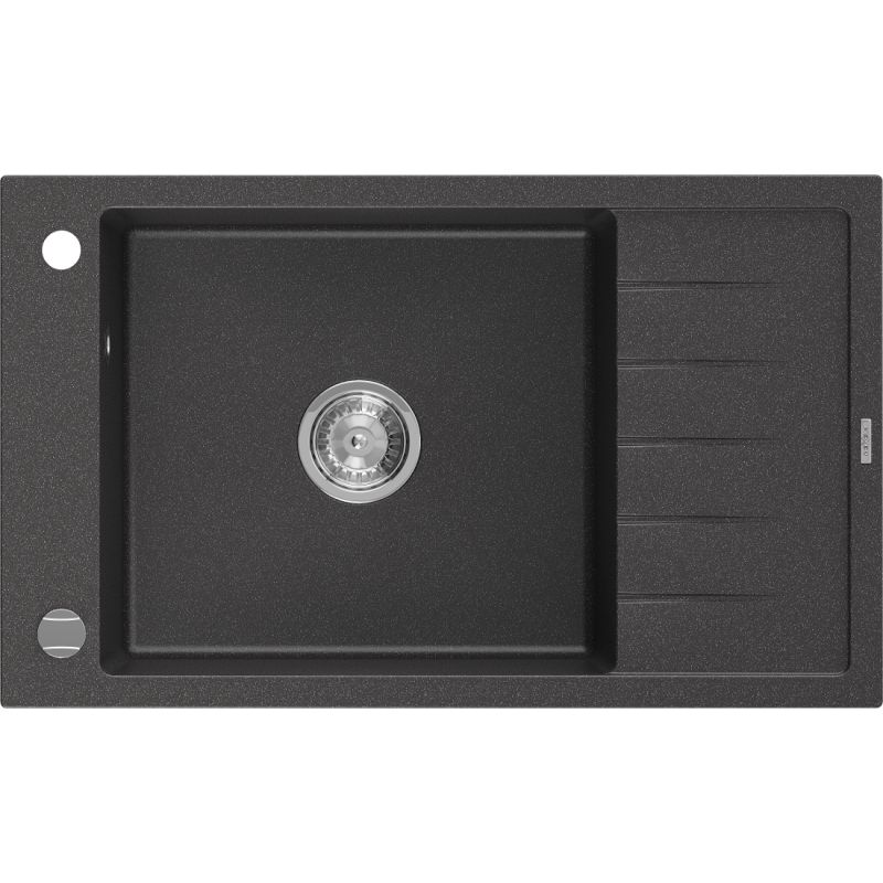 Zlewozmywak wpuszczany Mexen Elias 1-komorowy czarny nakrapiany 795x480mm - 6511791005-76-B 1 szt.