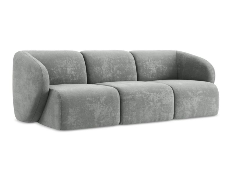 3-osobowa kanapa modułowa LaMiaSofa CERVO z tkaniny szenilowej 244x94 cm szary 1 szt.