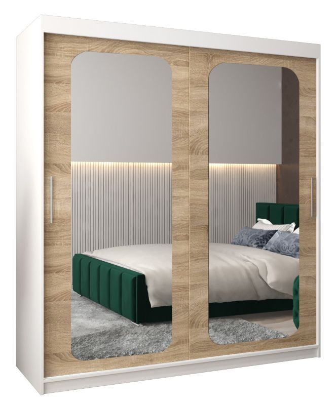 Szafa przesuwna Garderoba Abiks PROMO T3 180 biały/sonoma 1 szt.