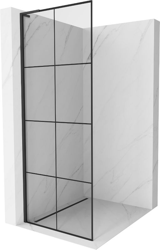Ścianka prysznicowa walk-in Mexen Kioto L czarna wzór 80x200 cm 800-080-103-70-77 1 szt.
