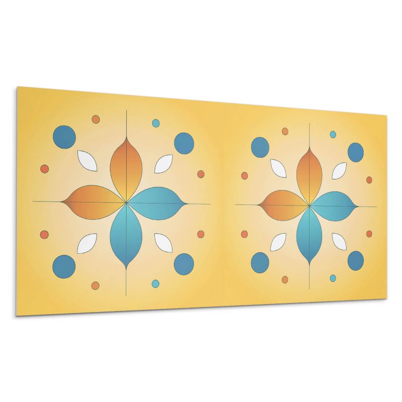 Kafelki samoprzylepne Wallfluent 40x20 cm Geometryczne motywy kwiatowe 10 szt.