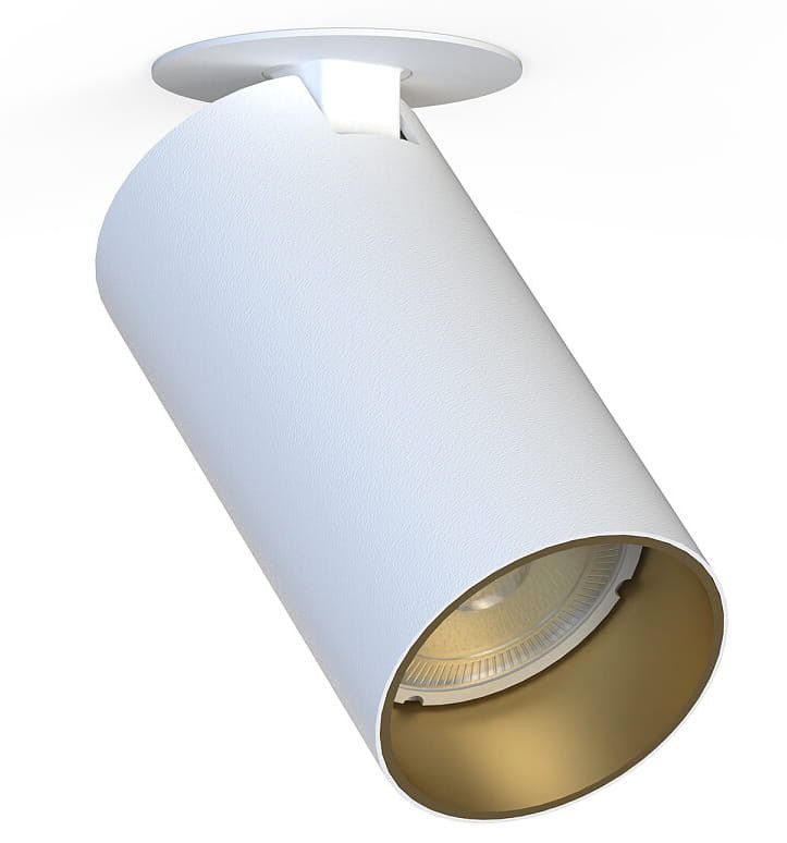 Oprawa wpuszczana Nowodvorski Lighting Mono biało-złota ruchoma 1 x GU10 x 10W IP20 wym: 11 x 5,5 x 5,5 cm okrągła - 1 szt.