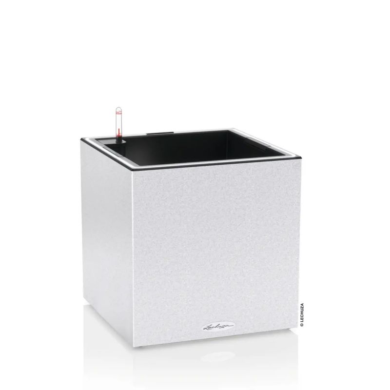 Doniczka Lechuza Do Domu Na Taras CANTO Kostka 40 LED biały kwarcowy 1 szt