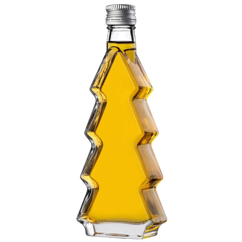 Butelka KADAX szklana choinka 200ml z srebrną zakrętką 1 szt.