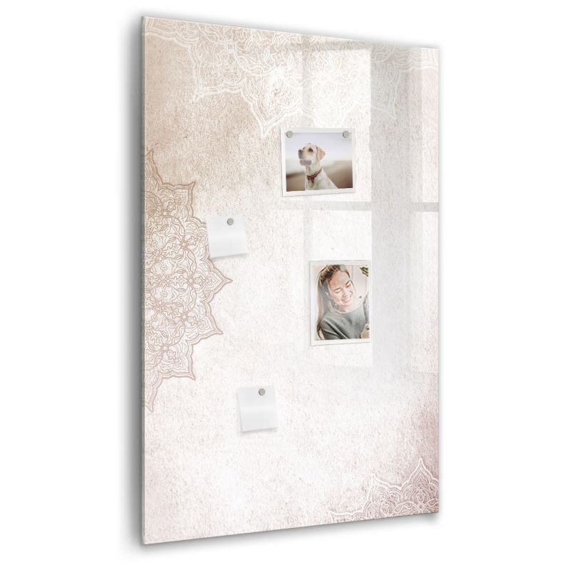 Szklana tablica magnetyczna Wallfluent 60x90 cm Mandale Czarny marker 1 szt.