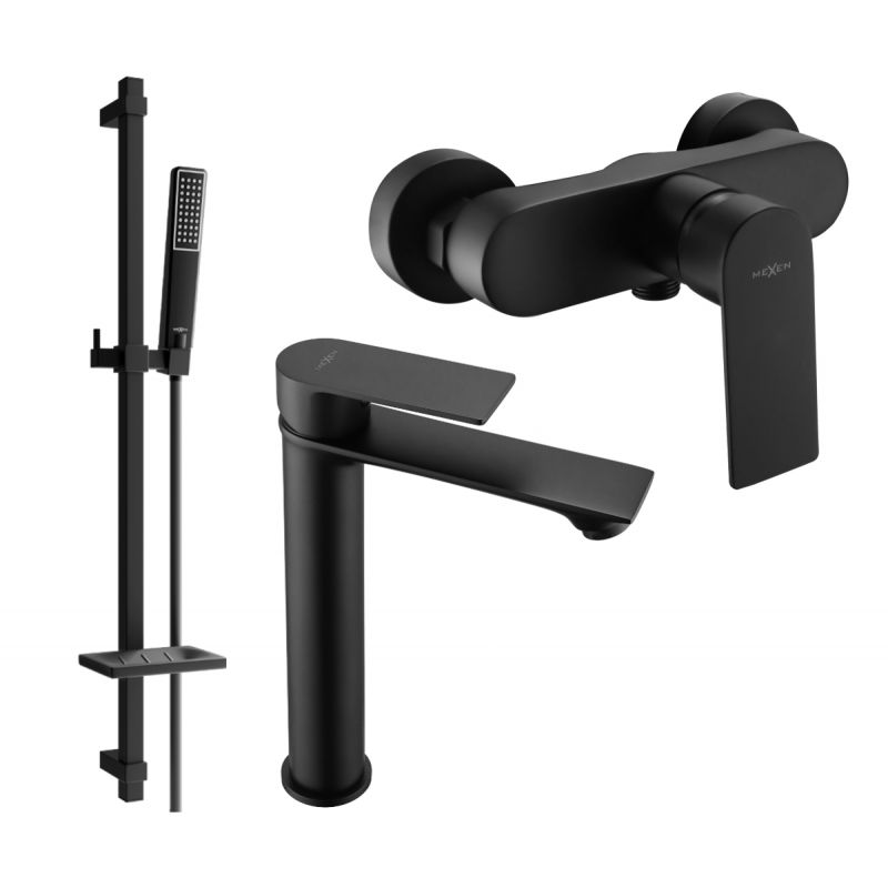 Zestaw prysznicowy Mexen Royo czarny 1 szt.
