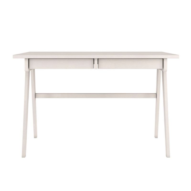 Drewniane bukowe biurko z szufladami Visby EDDA białe 1 szt.