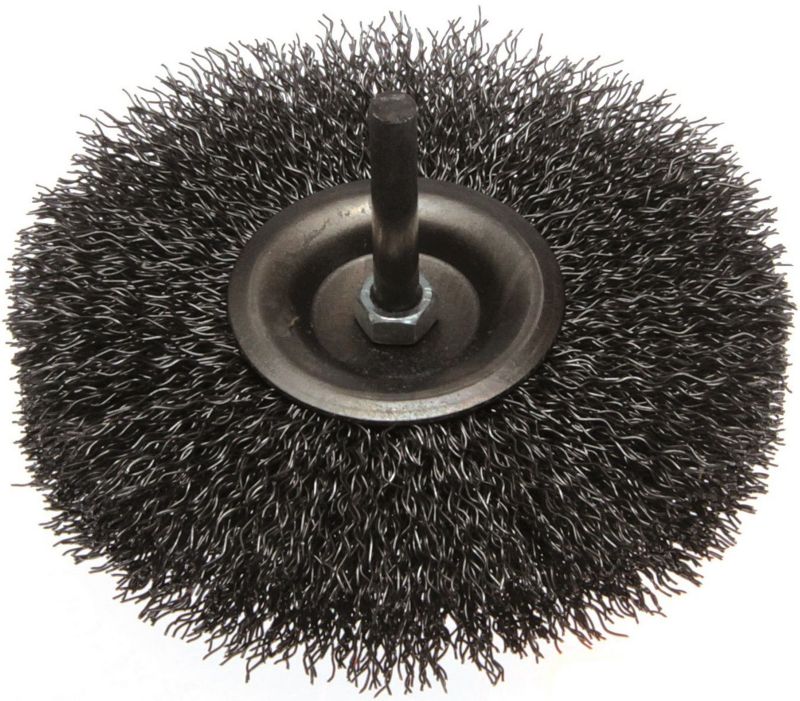 Szczotka tarczowa Most z trzpieniem 6 mm drut kwasoodporny (KO) śr. 100 mm