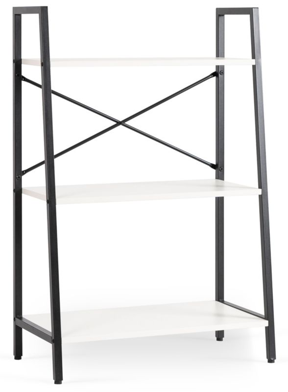 Regał Otwarty Vior Mebel Elite Niski Biały/Czarny 1 szt