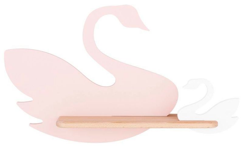 Kinkiet ścienny Candellux Swan różowo-biały-jasne drewno LED 5W 4000K 250lm IP20 wym: 27 x 44 x 12 cm - 1 szt.