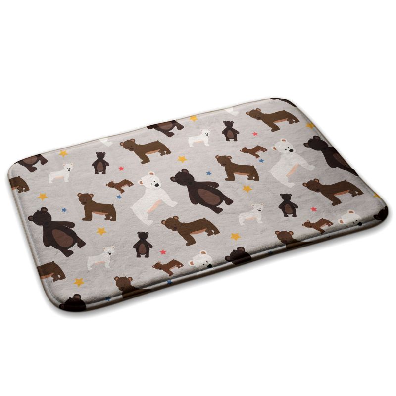 Dywanik dla dzieci Tulup 90x60cm Niedźwiedzie i gwiazdki Miękki i antypoślizgowy 1 szt.