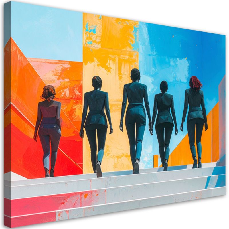 Obraz nowoczesny do salonu biura Feeby Postacie Ludzie Kolorowa Abstrakcja 60x40cm 1szt