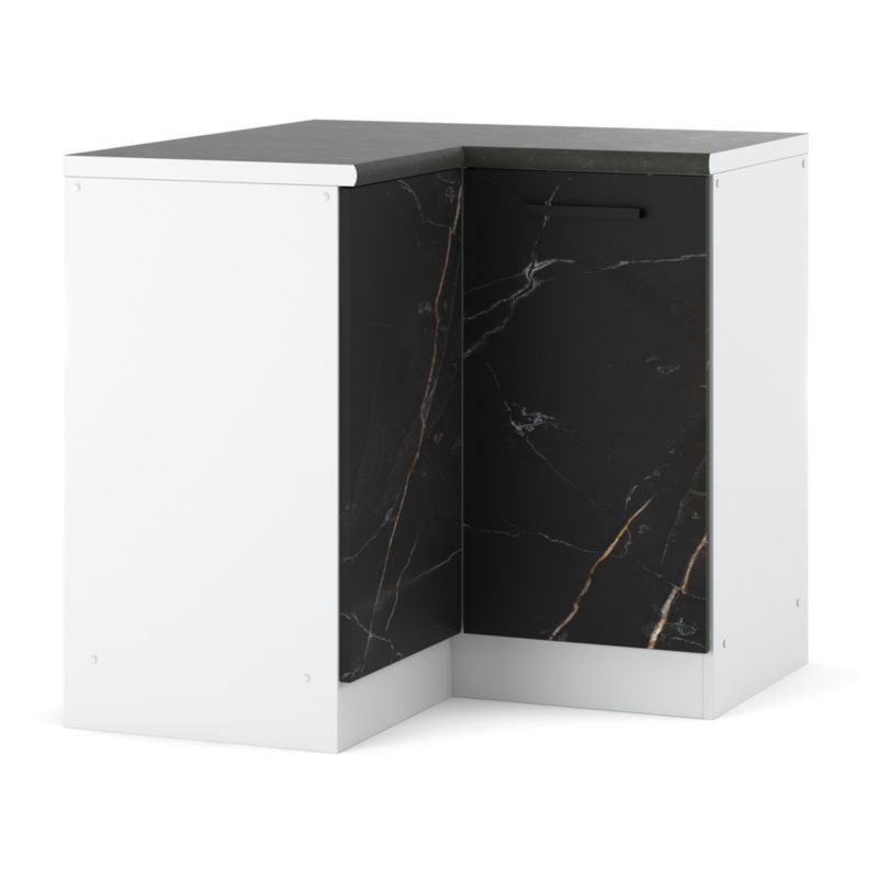 Szafka Kuchenna Hurtownia-Mebli Stojąca Narożna Blanka dolna narożna 90cm Biały Mat San Sebastian 90x47x85 cm 1szt.