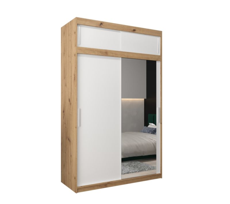 Szafa przesuwna Garderoba Abiks Tokyo 2 150 artisan + biały z nadstawką 1 szt.