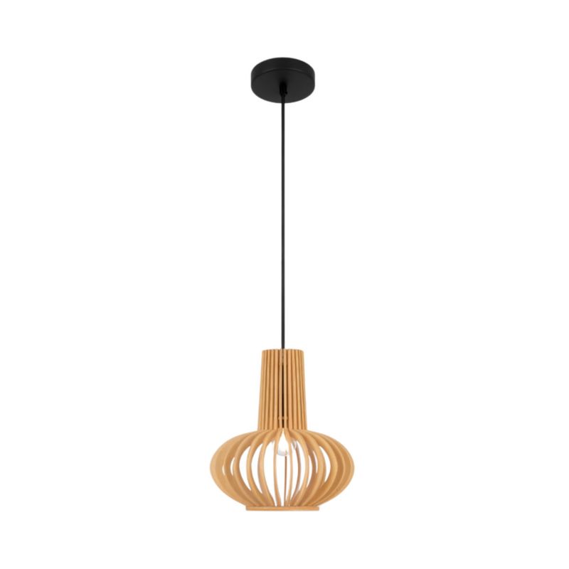 Lampa wisząca Maytoni Roots czarna-jasne drewno wym: 331,5 x 25,5 x 25,5 cm 1xE27 x 40W 1 szt.